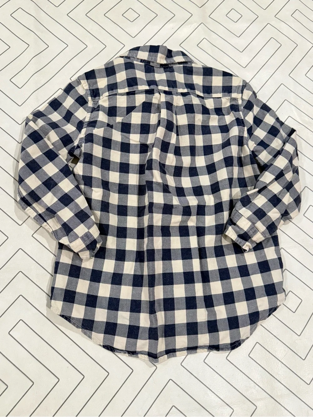 Polo Ralph Lauren Navy & Cream Plaid Longsleeve Button-Down